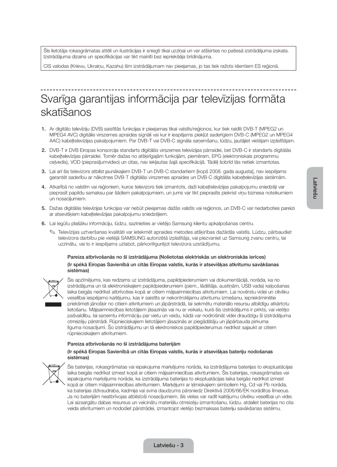 Samsung UE55J6100AWXBT, UE55J6100AWXZF, UE50J6100AWXZF, UE60J6100AWXBT, UE50J6100AWXBT, UE55J6100AWXXN, UE60J6100AWXXN Latviešu 