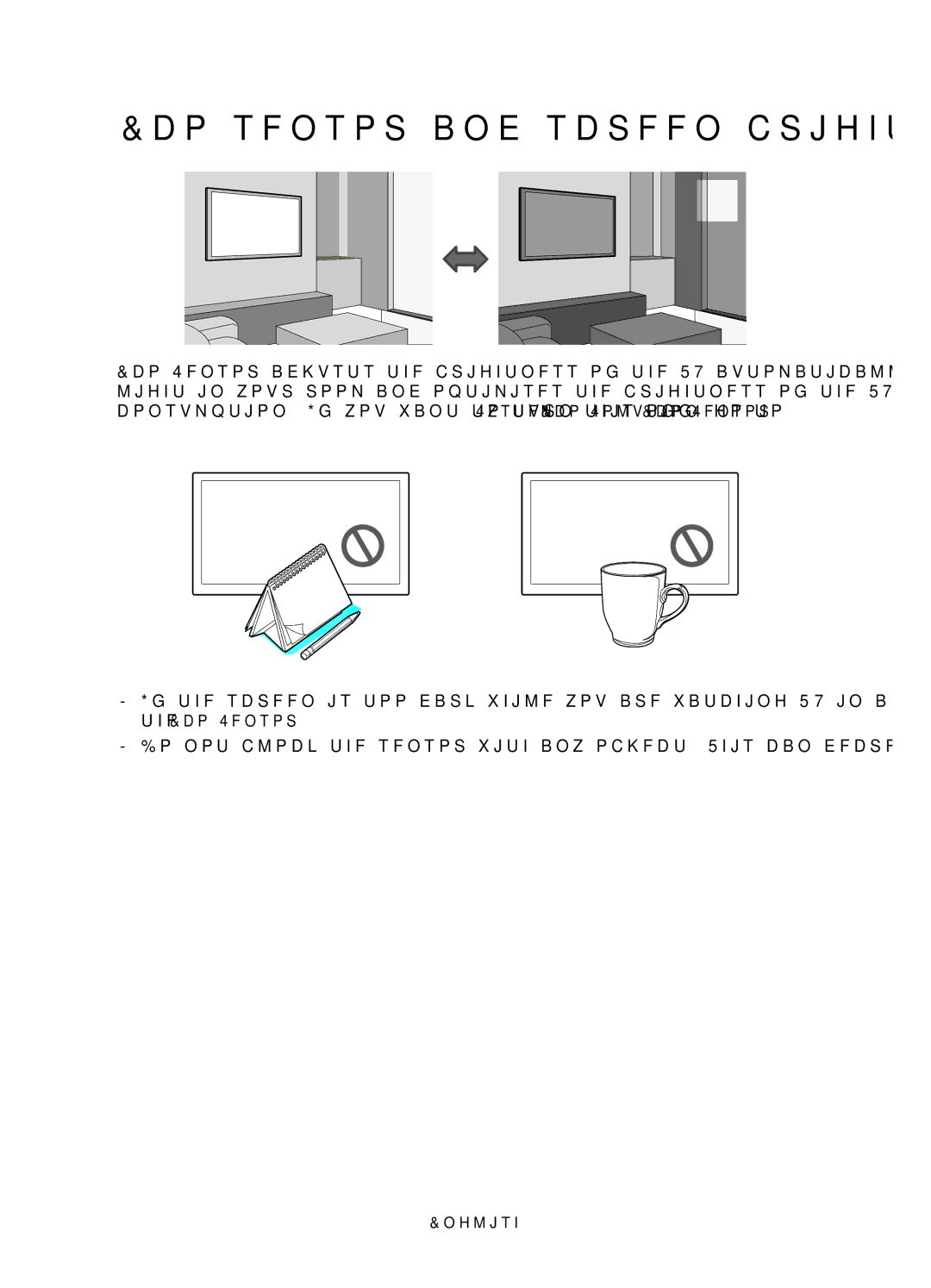 Samsung UE55J6300AKXXC, UE48J6300AKXXC, UE32J6300AKXZT, UE40J6300AKXZT, UE55J6300AKXZT manual Eco sensor and screen brightness 