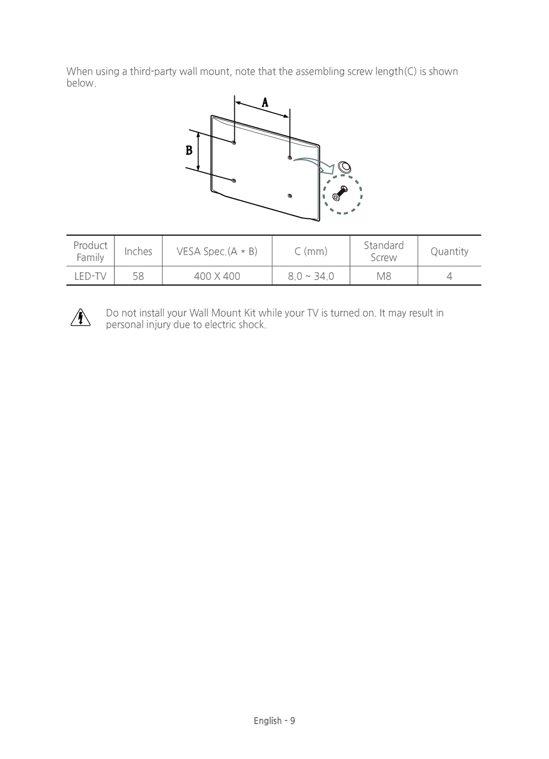 Samsung UE58J5200AKXXU, UE55JS8000TXZF, UE55JS8000TXZT, UE55JS8000TXXC, UE55JS8000TXXU manual Led-Tv 