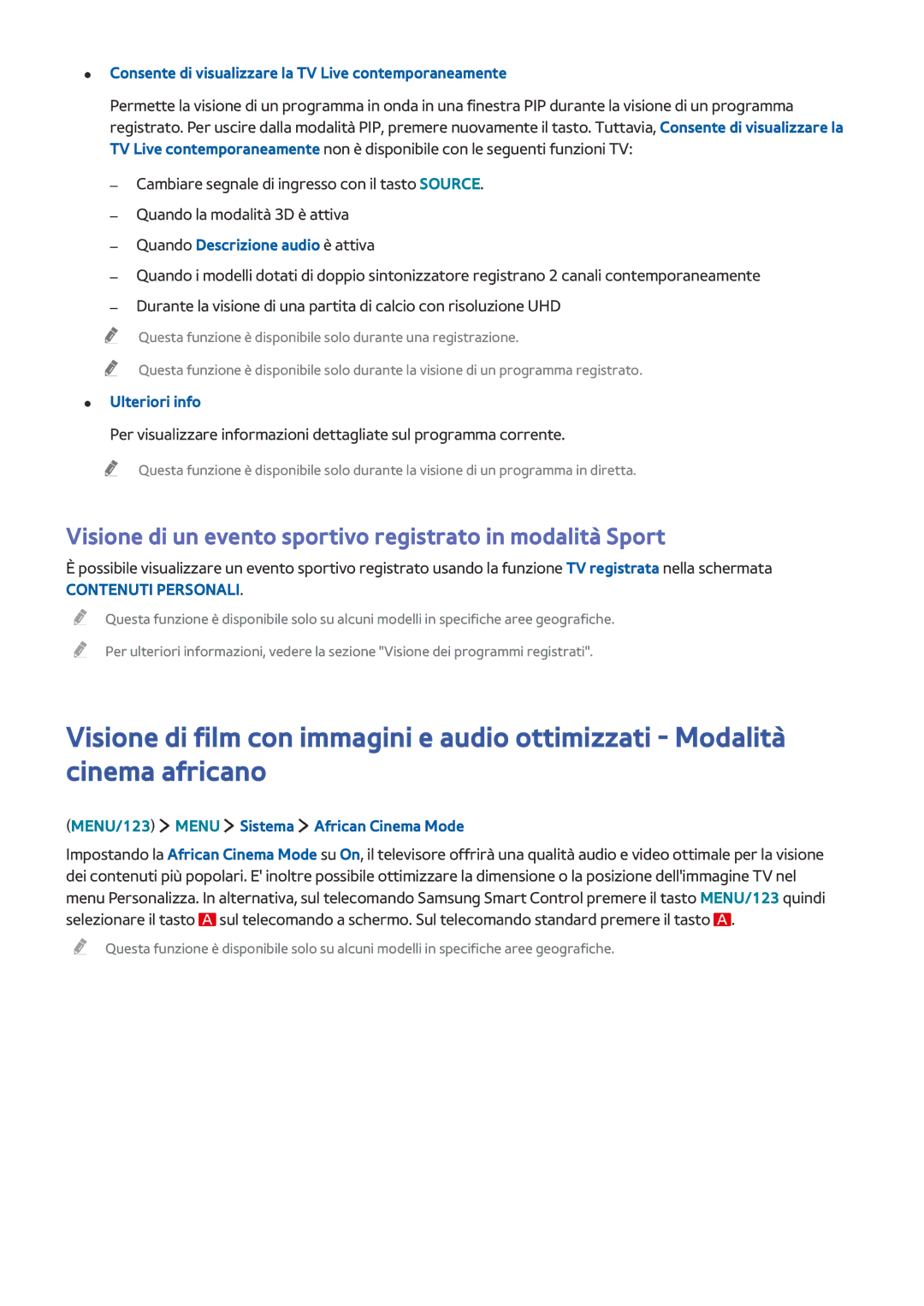 Samsung UE65JS9500TXZT, UE55JS9090QXZG, UE55JS9000LXXH manual Visione di un evento sportivo registrato in modalità Sport 