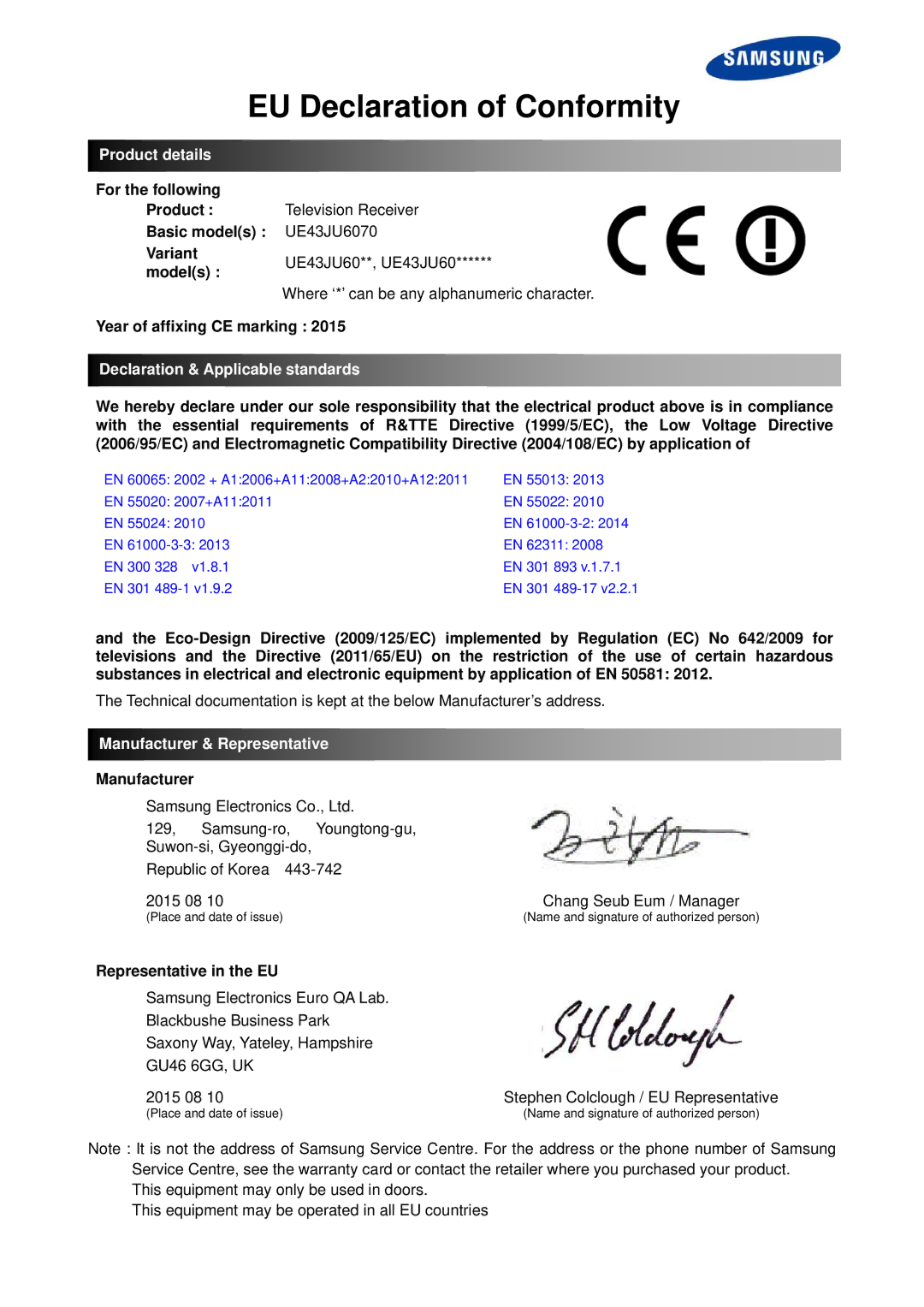 Samsung UE50JU6800WXXH, UE55JU6400WXXH, UE65JU7500LXXH, UE65JS8500LXXH, UE55JU6050UXZG, UE48JU6430UXZG manual Manual 