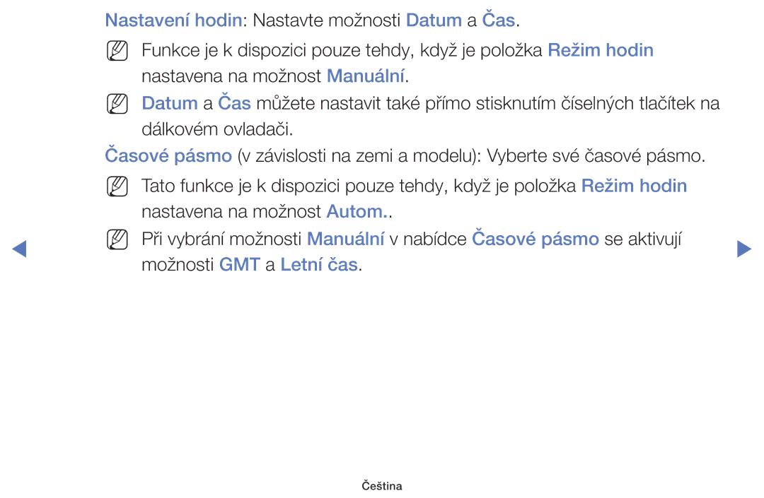 Samsung UE40K5102AKXBT, UE55K5102AKXBT, UE32K4102AKXBT, UE32K5102AKXBT manual Nastavení hodin Nastavte možnosti Datum a Čas 