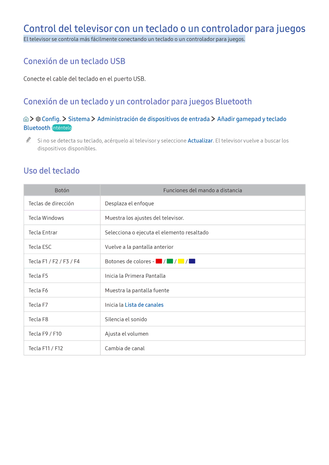 Samsung UE40K5500AKXXC manual Conexión de un teclado USB, Uso del teclado, Conecte el cable del teclado en el puerto USB 