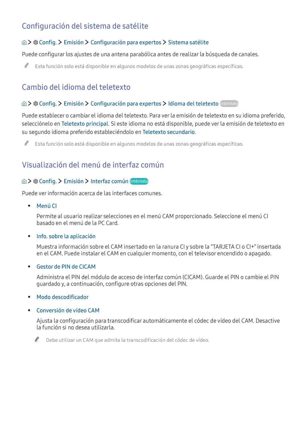 Samsung UE40K5570SUXXC, UE55K5570SUXZG manual Configuración del sistema de satélite, Cambio del idioma del teletexto 