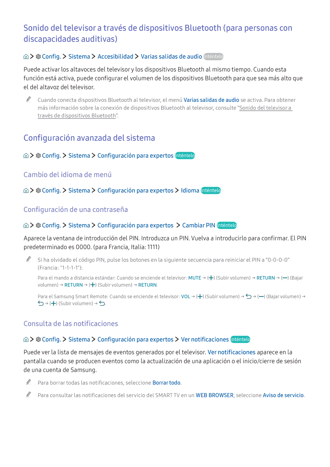 Samsung UE49K5502AKXXH Configuración avanzada del sistema, Cambio del idioma de menú, Configuración de una contraseña 