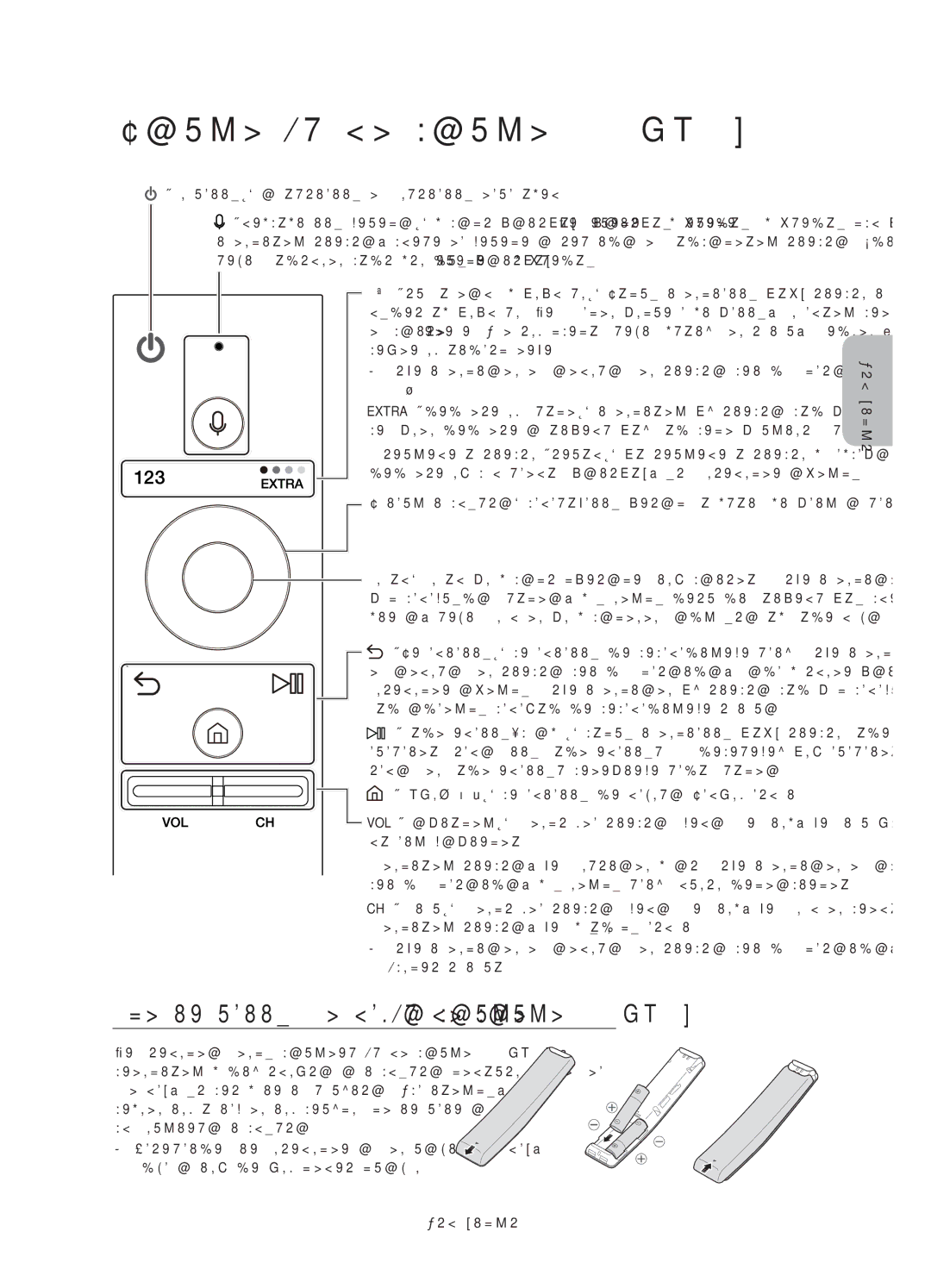 Samsung UE65KS9000UXRU, UE55KS9000UXRU Пульт Смарт-пульт ДК Samsung, Встановлення батарей у пульт Смарт-пульт ДК Samsung 