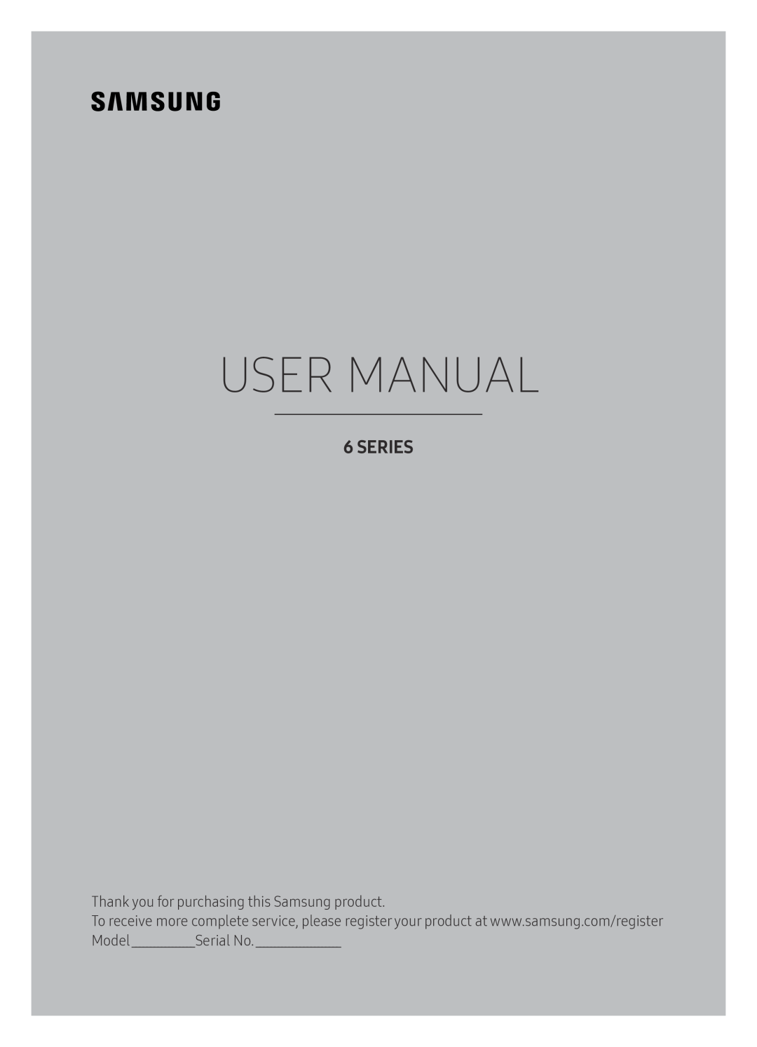 Samsung UE43KU6079UXZG, UE55KU6079UXZG manual User Manual, Series, Thank you for purchasing this Samsung product 
