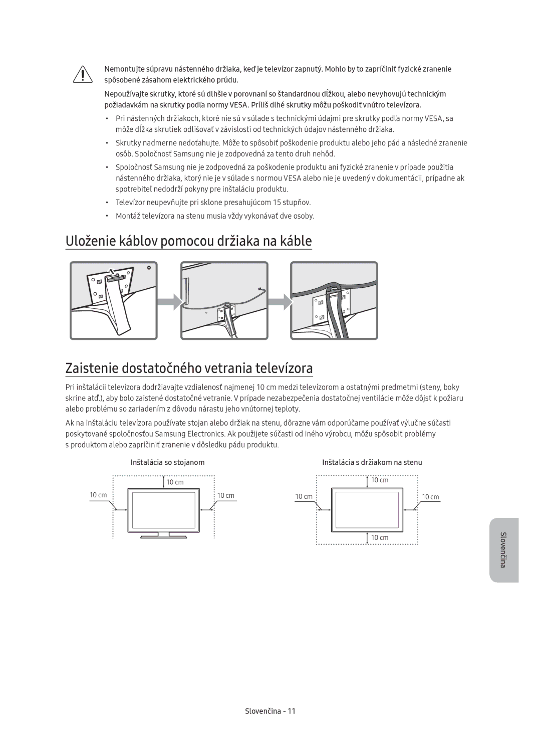 Samsung UE49KU6470SXXH, UE55KU6450SXXH, UE55KU6470SXXH manual Produktom alebo zapríčiniť zranenie v dôsledku pádu produktu 