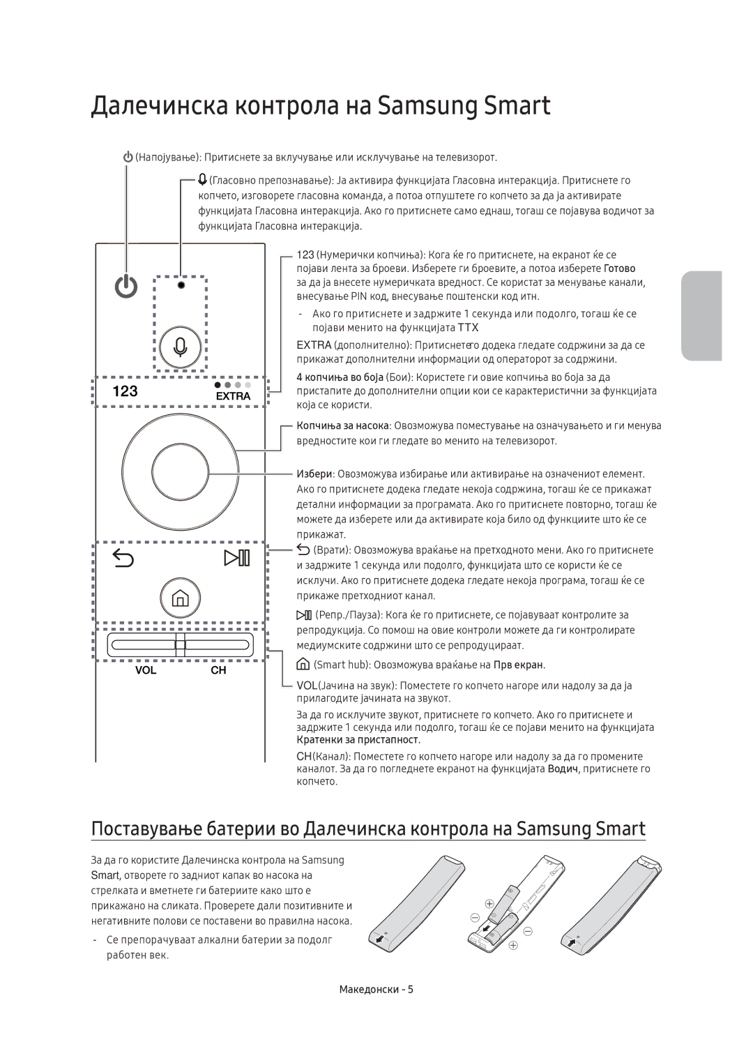 Samsung UE65KU6680SXXH, UE55KU6670SXXH, UE55KU6640SXXH manual Далечинска контрола на Samsung Smart, Прикаже претходниот канал 