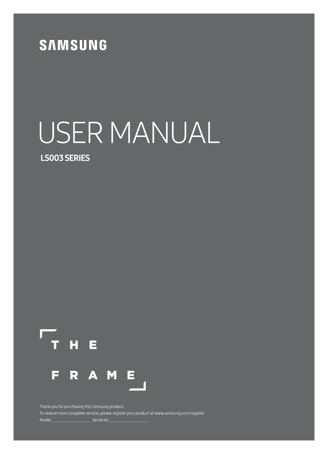 Samsung UE65LS003ASXXN, UE55LS003ASXXN manual LS003 Series 