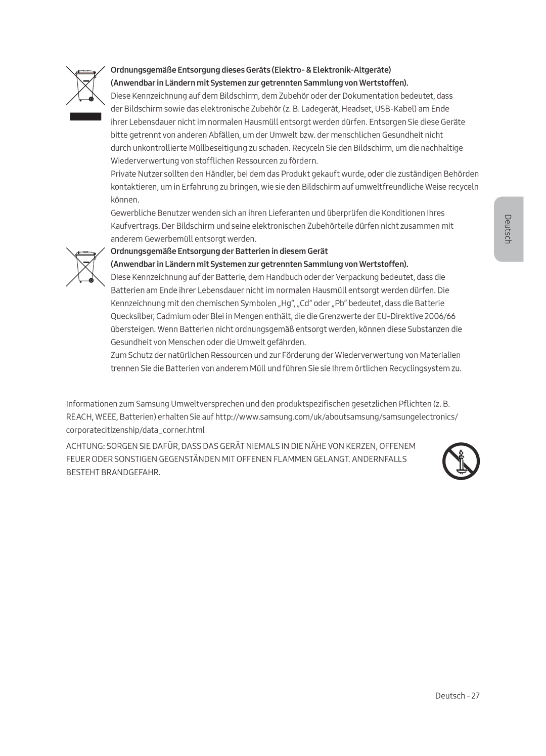 Samsung UE65LS003ASXXN, UE55LS003ASXXN manual Deutsch 