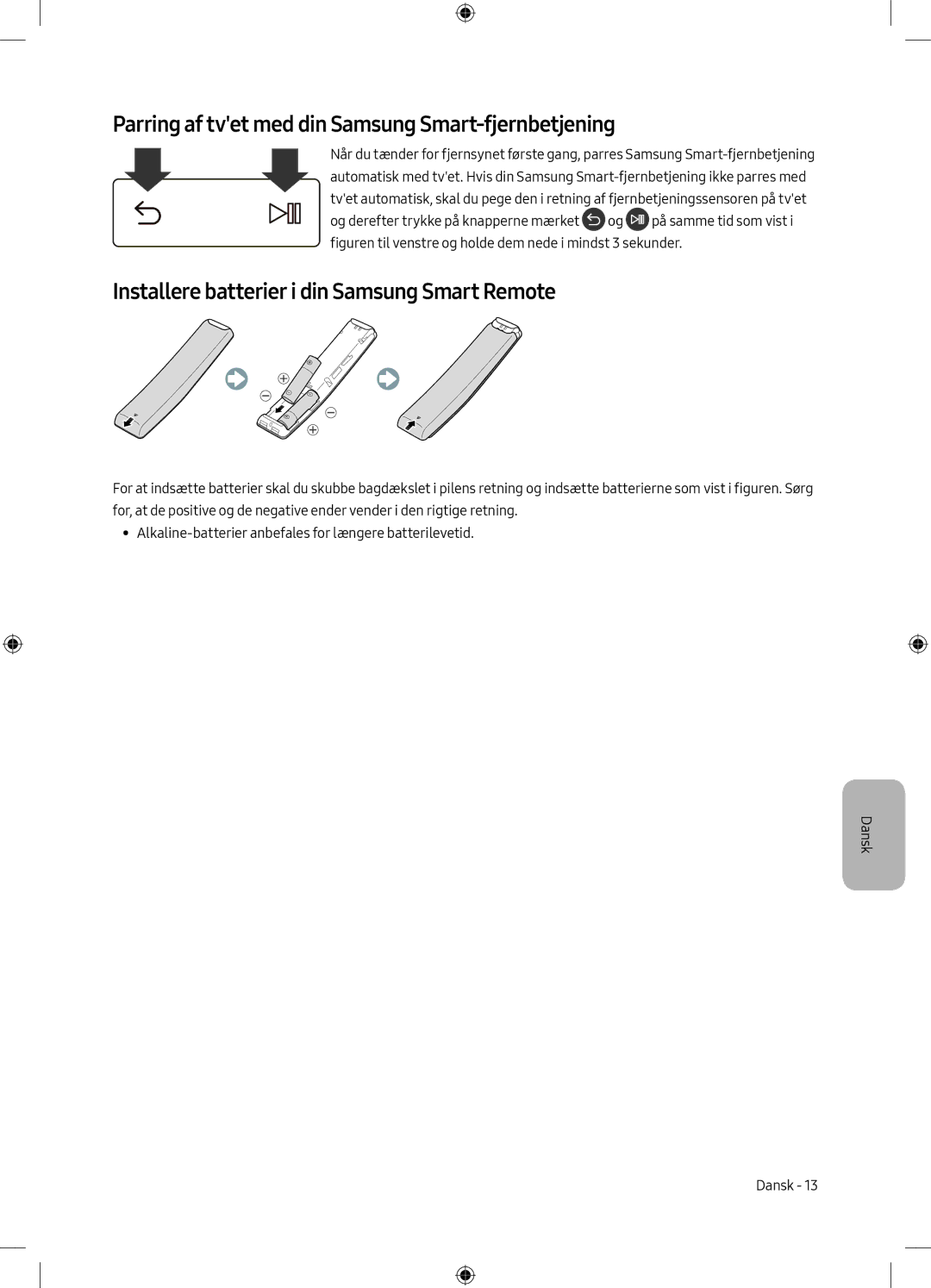 Samsung UE49M6305AKXXC, UE55M6305AKXXC manual Parring af tvet med din Samsung Smart-fjernbetjening 