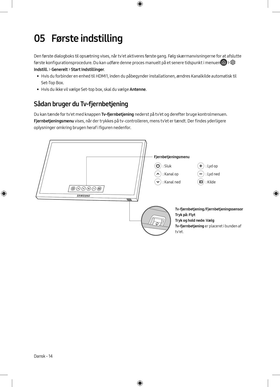 Samsung UE55M6305AKXXC, UE49M6305AKXXC manual 05 Første indstilling, Sådan bruger du Tv-fjernbetjening 