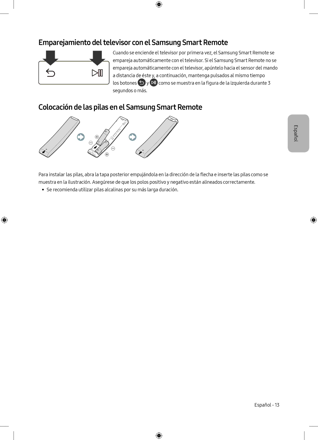 Samsung UE49M6305AKXXC, UE55M6305AKXXC manual Emparejamiento del televisor con el Samsung Smart Remote 