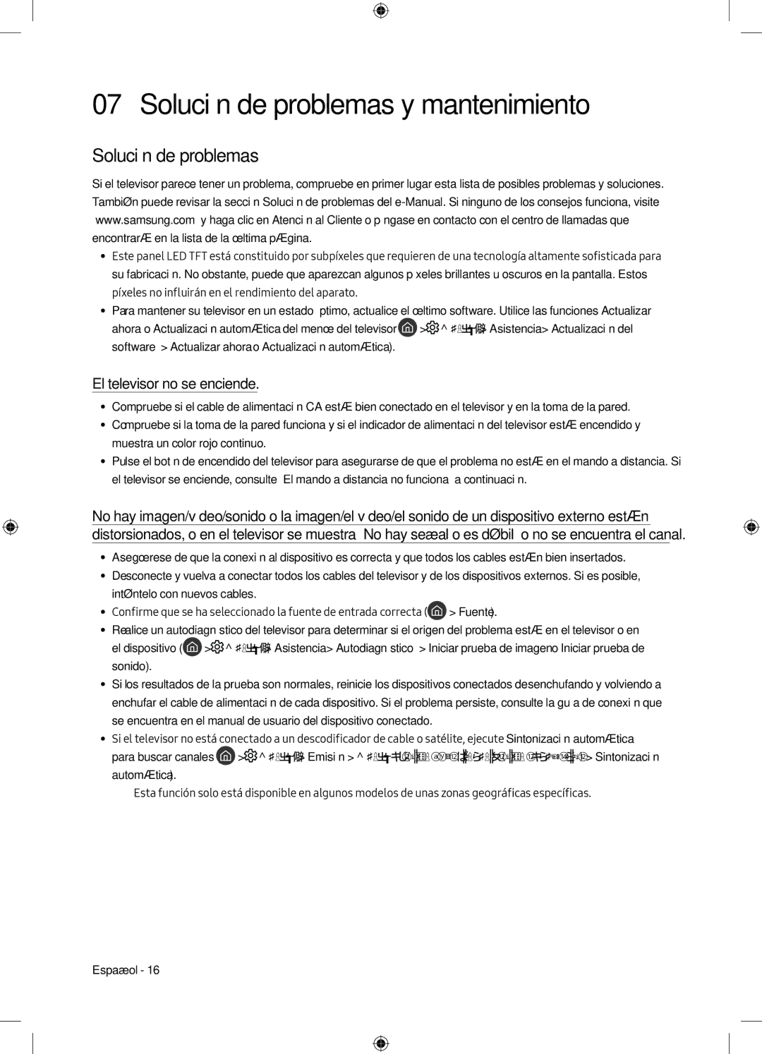 Samsung UE55M6305AKXXC manual Solución de problemas y mantenimiento, El televisor no se enciende, El dispositivo, Sonido 