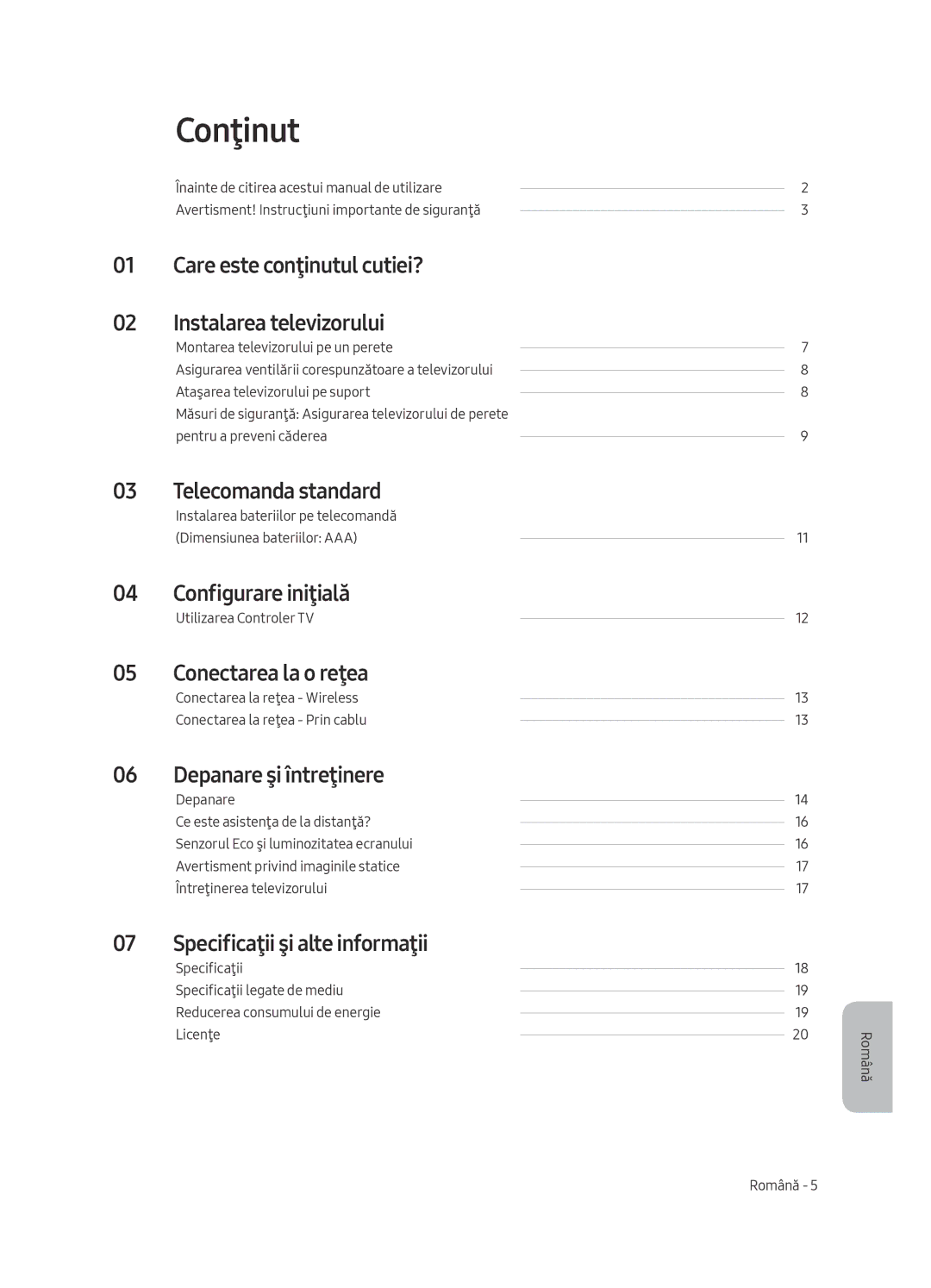 Samsung UE55MU6222KXXH, UE49MU6222KXXH, UE65MU6222KXXH, UE55MU6292UXXH, UE49MU6292UXXH manual Conţinut 