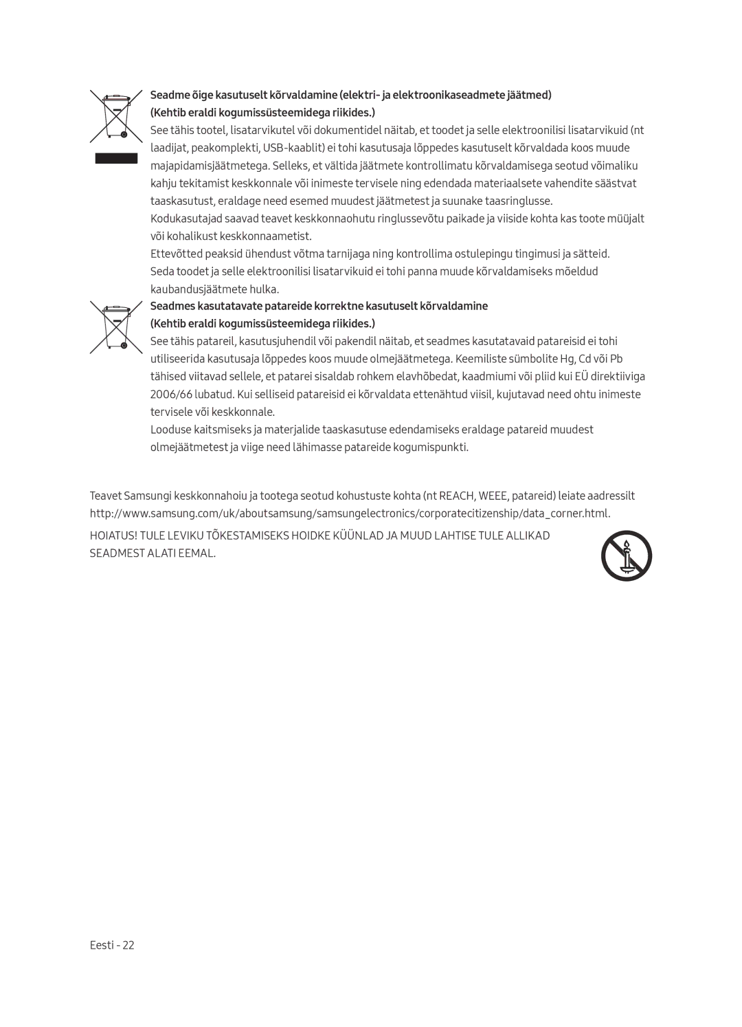 Samsung UE49MU7002TXXH, UE55MU7002TXXH, UE75MU7002TXXH, UE82MU7002TXXH, UE65MU7002TXXH manual Eesti 