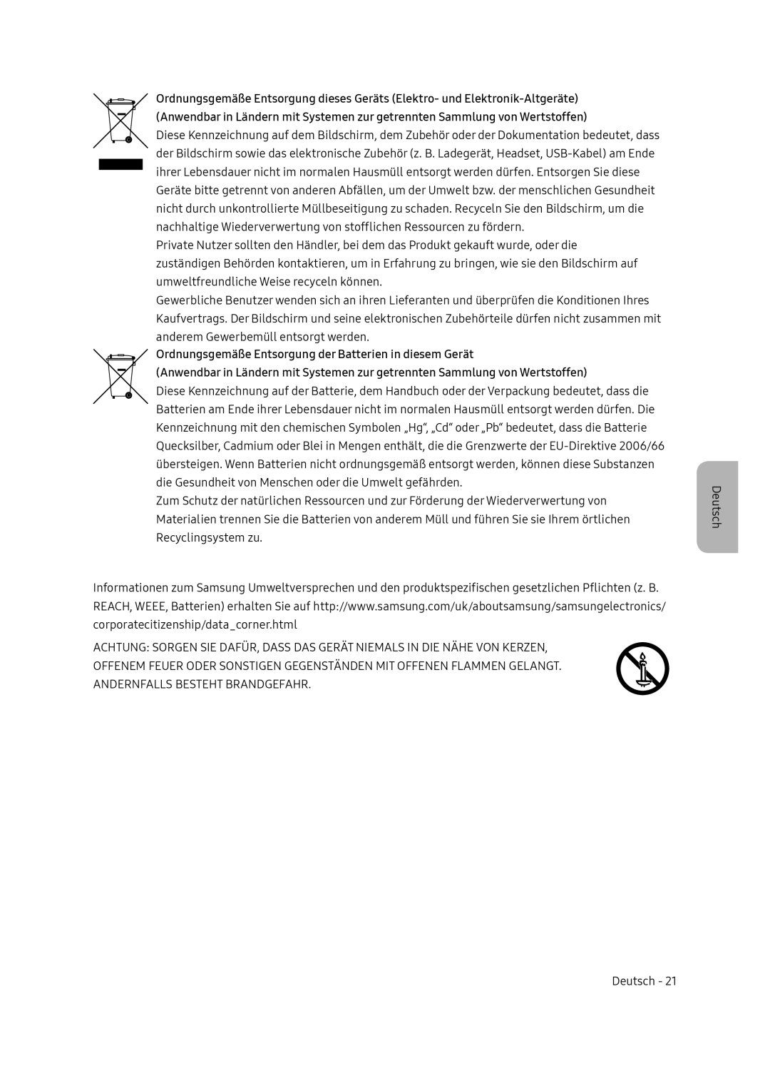 Samsung UE65NU8505TXXC, UE55NU8505TXXC manual Deutsch 