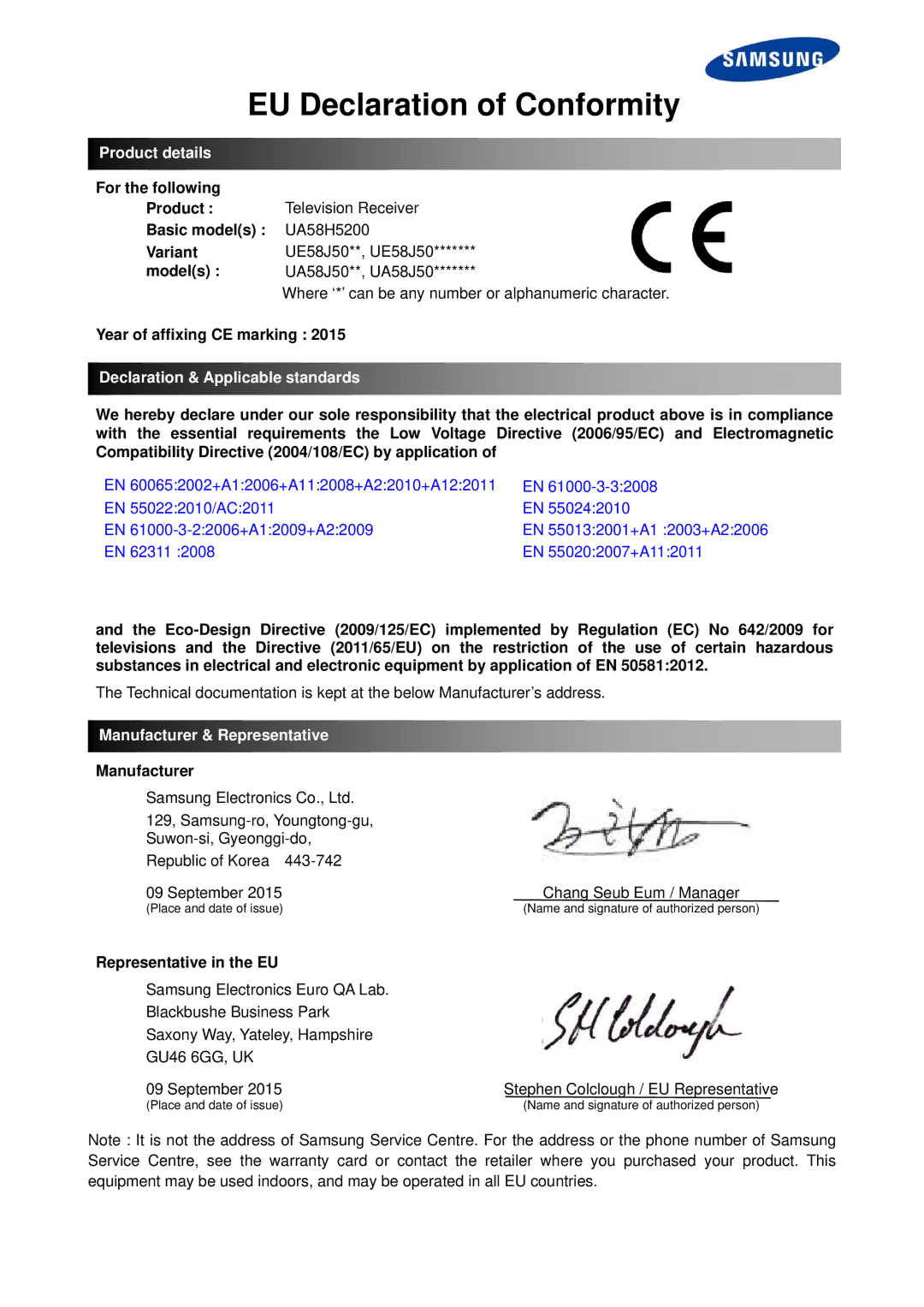 Samsung UE58J5000AWXZF, UE58J5000AWXXH, UE58J5002AKXXH manual Led Tv 