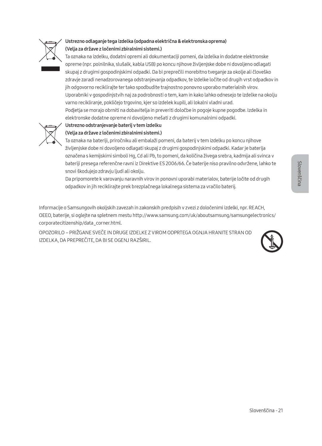 Samsung UE43MU6192UXXH, UE58MU6192UXXH, UE40MU6122KXXH, UE65MU6122KXXH, UE50MU6122KXXH, UE43MU6122KXXH manual Slovenščina 