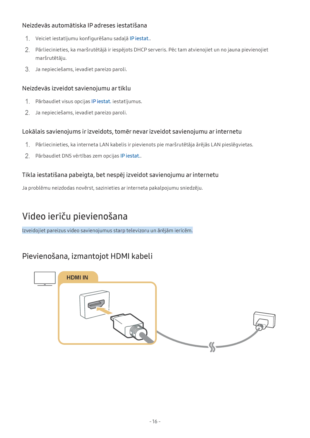 Samsung UE55MU8002TXXH, UE58MU6192UXXH, UE55MU7002TXXH manual Video ierīču pievienošana, Pievienošana, izmantojot Hdmi kabeli 