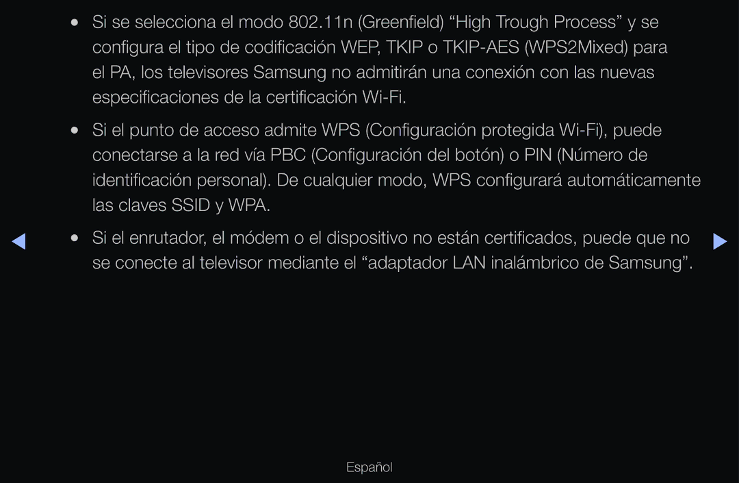 Samsung UE37D6000TWXXC, UE60D6500VSXZG, UE40D6200TSXZG Especificaciones de la certificación Wi-Fi, Las claves Ssid y WPA 