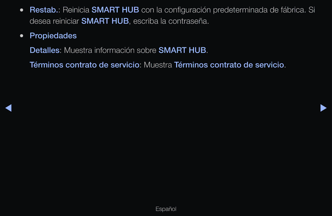 Samsung UE60D6500VSXZG, UE40D6200TSXZG, UE46D6530WSXXN, UE46D6100SWXXC manual Detalles Muestra información sobre Smart HUB 