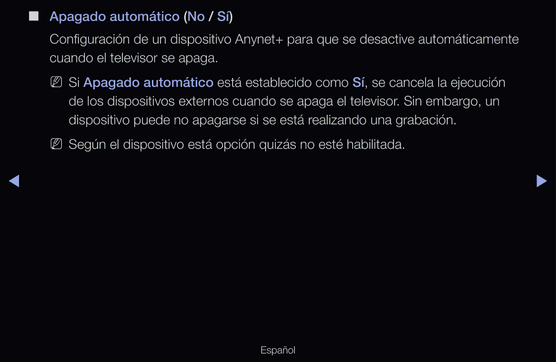 Samsung UE32D6510WSXXC, UE60D6500VSXZG, UE40D6200TSXZG, UE46D6530WSXXN, UE46D6100SWXXC manual Apagado automático No / Sí 