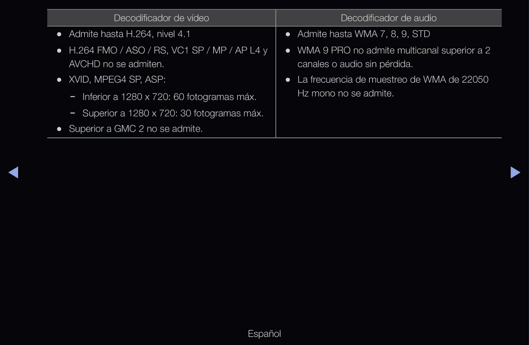 Samsung UE55D6530WSXXC, UE60D6500VSXZG, UE40D6200TSXZG, UE46D6530WSXXN, UE46D6100SWXXC, UE40D6530WSXXC XVID, MPEG4 SP, ASP 