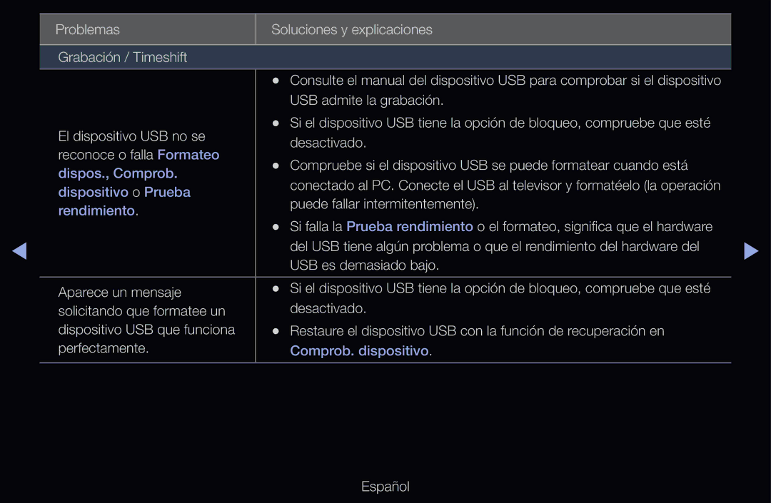 Samsung UE46D6000TWXXC, UE60D6500VSXZG, UE40D6200TSXZG, UE46D6530WSXXN, UE46D6100SWXXC manual Puede fallar intermitentemente 