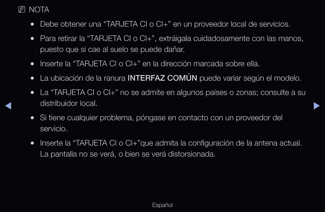 Samsung UE46D6100SWXXC, UE60D6500VSXZG, UE40D6200TSXZG, UE46D6530WSXXN La pantalla no se verá, o bien se verá distorsionada 