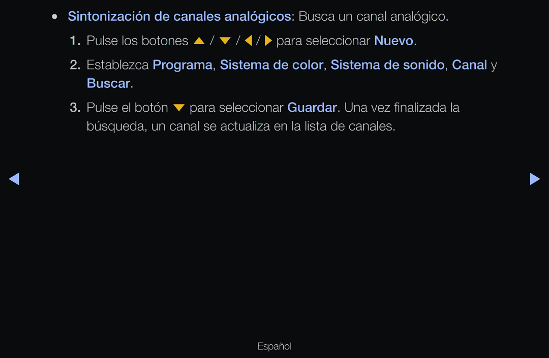 Samsung UE60D6500VSXXC, UE60D6500VSXZG, UE40D6200TSXZG manual Sintonización de canales analógicos Busca un canal analógico 