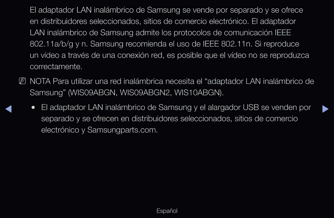 Samsung UE55D6100SWXXC manual Correctamente, Samsung WIS09ABGN, WIS09ABGN2, WIS10ABGN, Electrónico y Samsungparts.com 