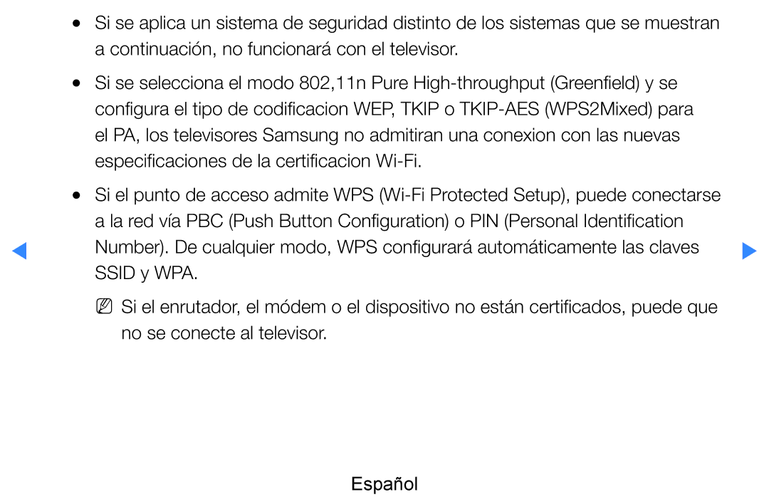 Samsung UE46D8000YSXXC, UE60D8000YSXXC, UE46D7090LSXZG, UE55D7000LSXXH, UE55D8000YSXXC No se conecte al televisor Español 