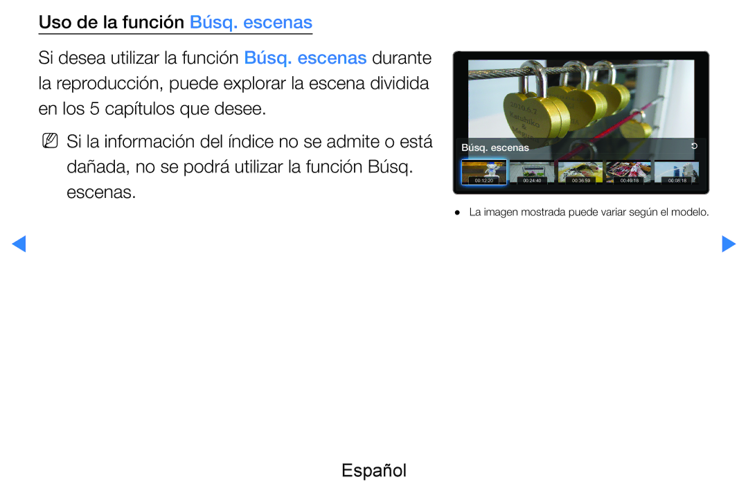 Samsung UE46D7090LSXZG, UE60D8000YSXXC, UE46D8000YSXXC, UE55D7000LSXXH, UE55D8000YSXXC, UE46D8000YSXXH manual Búsq. escenas 