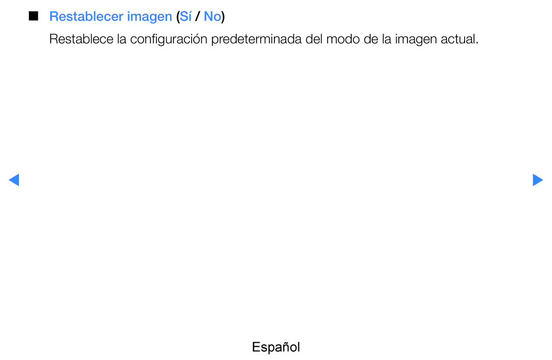 Samsung UE46D7090LSXZG, UE60D8000YSXXC, UE46D8000YSXXC, UE55D7000LSXXH, UE55D8000YSXXC manual Restablecer imagen Sí / No 