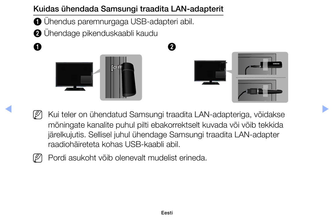 Samsung UE28F4000AWXBT, UE60F6170SSXZG, UE22F5000AWXBT, UE19F4000AWXBT, UE55F6100AWXBT, UE32F6100AWXBT, UE40F6100AWXBT Eesti 