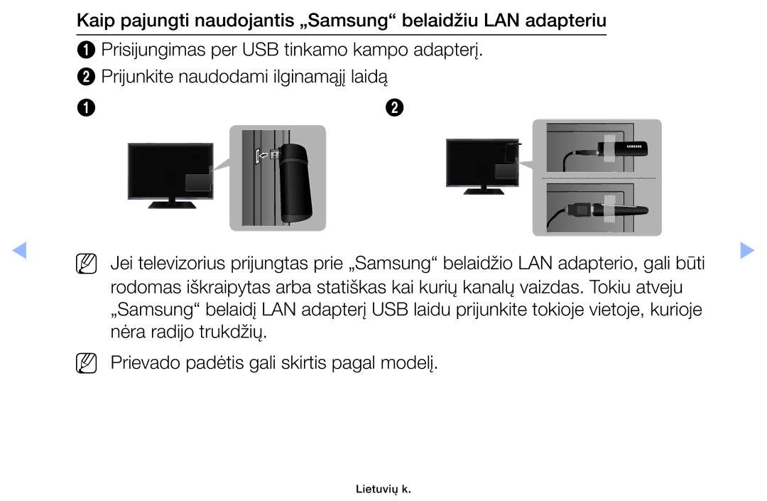 Samsung UE28F4000AWXBT, UE60F6170SSXZG, UE22F5000AWXBT, UE19F4000AWXBT, UE55F6100AWXBT, UE32F6100AWXBT manual Lietuvių k 