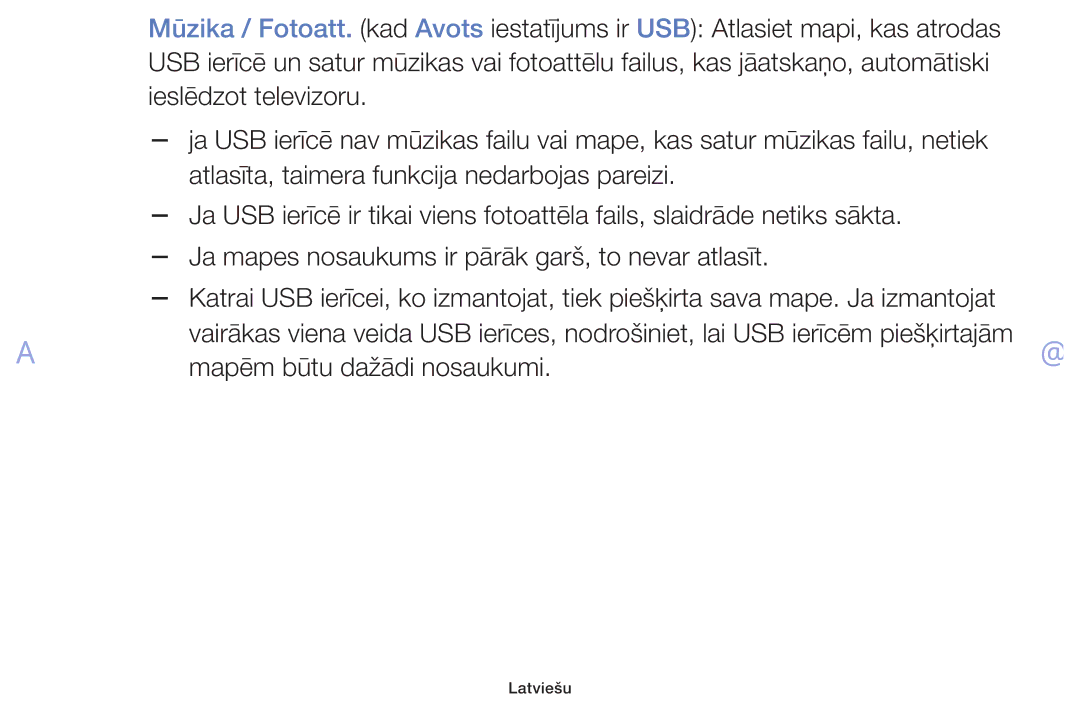 Samsung UE32F6100AWXBT, UE60F6170SSXZG, UE22F5000AWXBT, UE19F4000AWXBT, UE55F6100AWXBT manual Mapēm būtu dažādi nosaukumi 