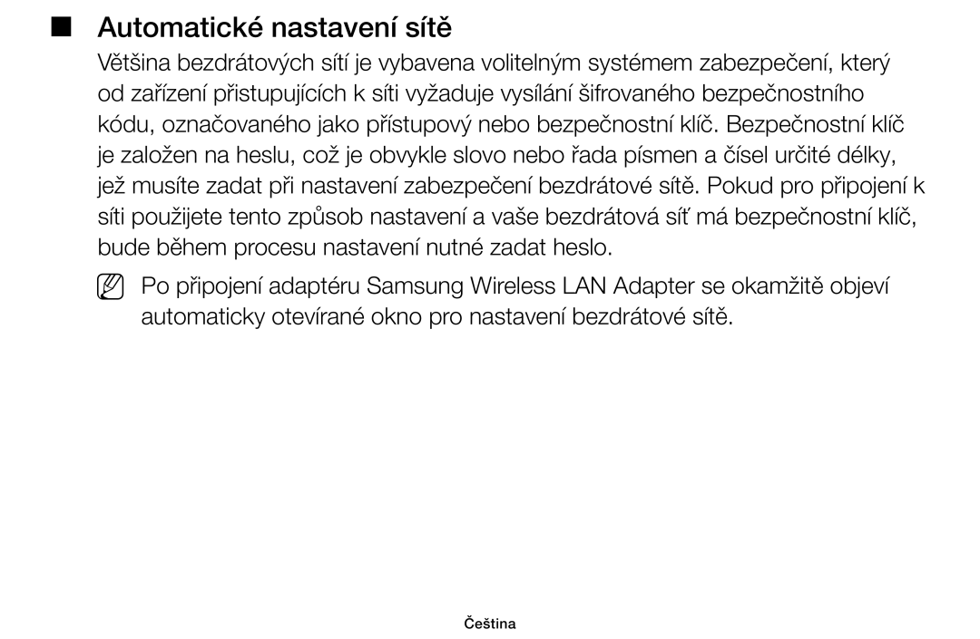 Samsung UE40F6100AWXBT, UE60F6170SSXZG, UE32F6100AWXZF, UE55F6100AWXZF, UE40F6100AWXZF manual Automatické nastavení sítě 