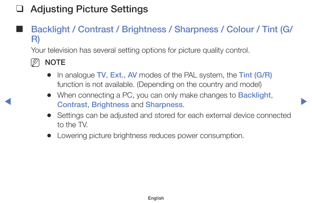 Samsung UE32J4000AWXXN, UE60J6150ASXZG, UE40J5170ASXZG manual Adjusting Picture Settings, Contrast, Brightness and Sharpness 