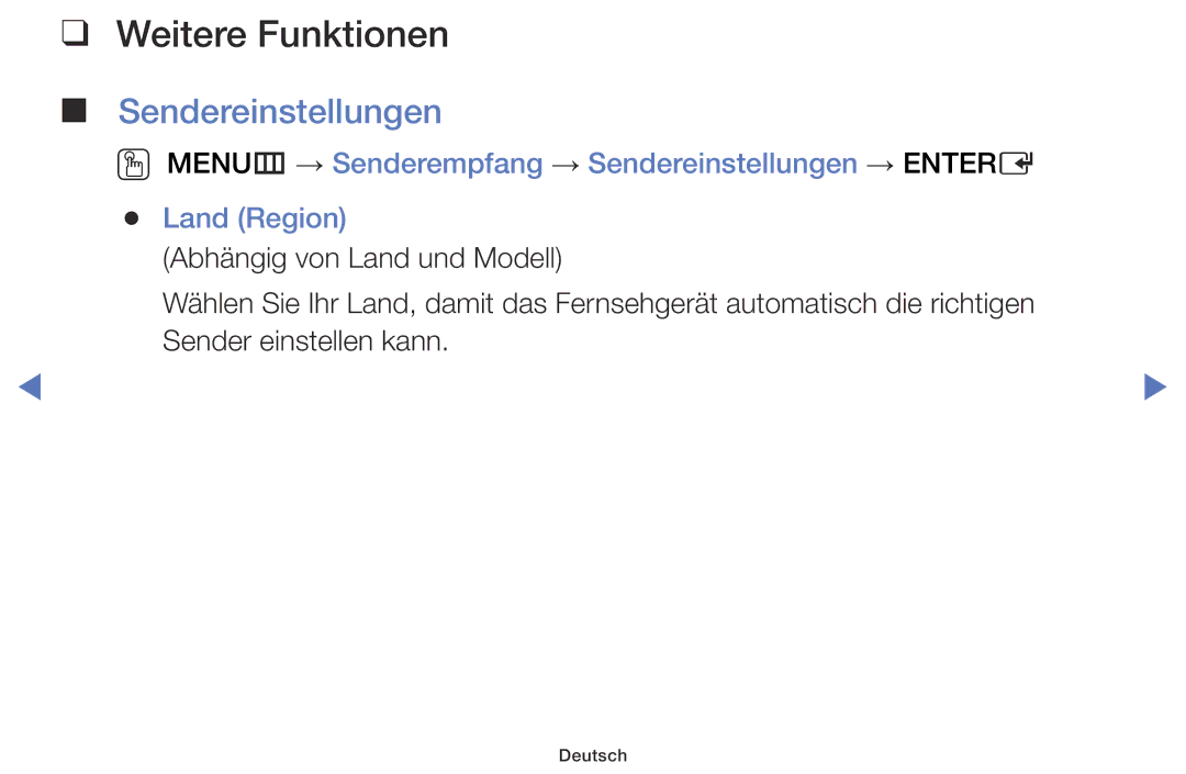 Samsung UE55J5100AWXZF, UE60J6150ASXZG, UE40J5170ASXZG, UE32J4100AWXXH manual Weitere Funktionen, Sendereinstellungen 