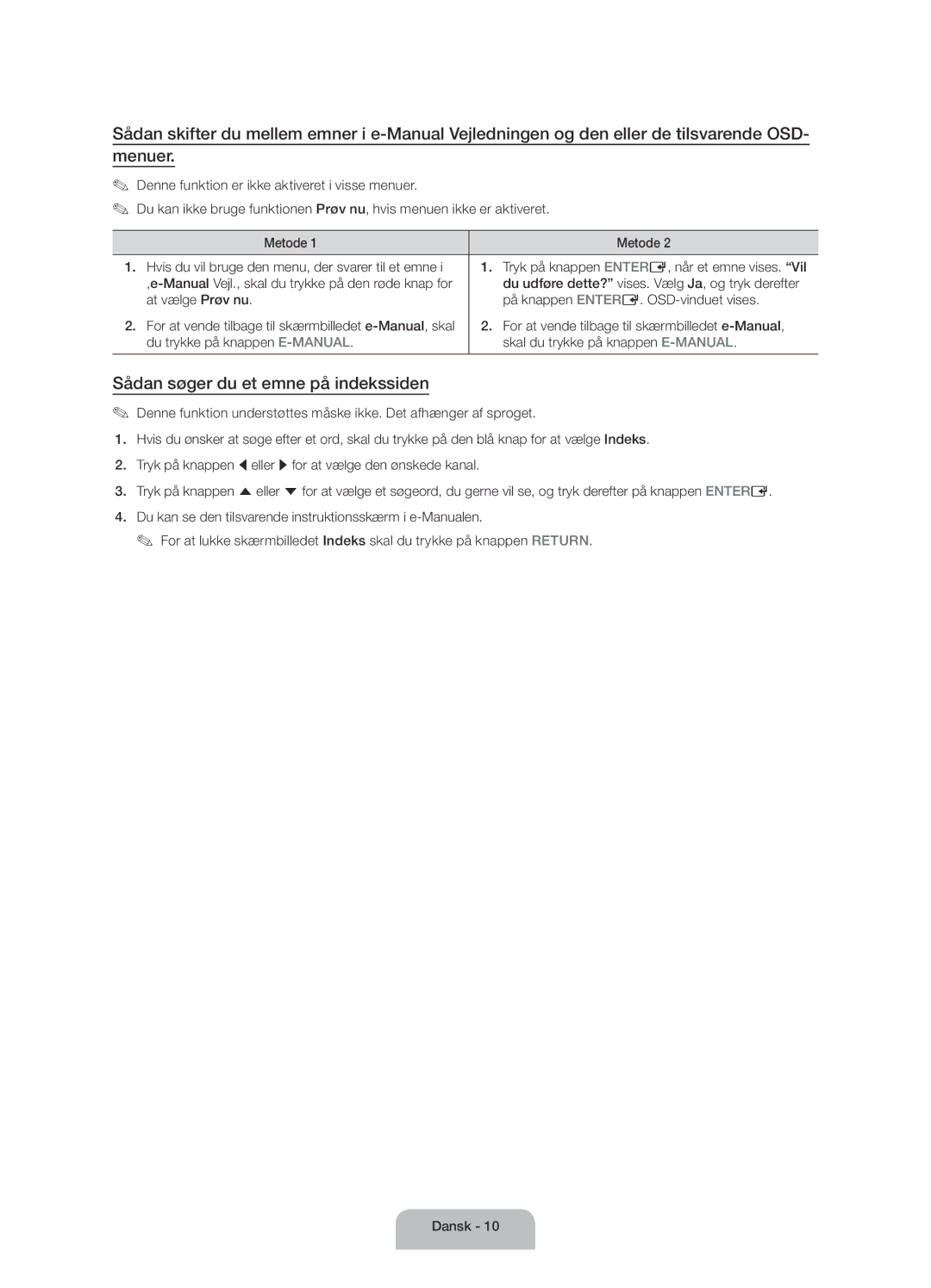 Samsung UE50J6175AUXXE, UE60J6175AUXXE, UE55J6175AUXXE manual Sådan søger du et emne på indekssiden 