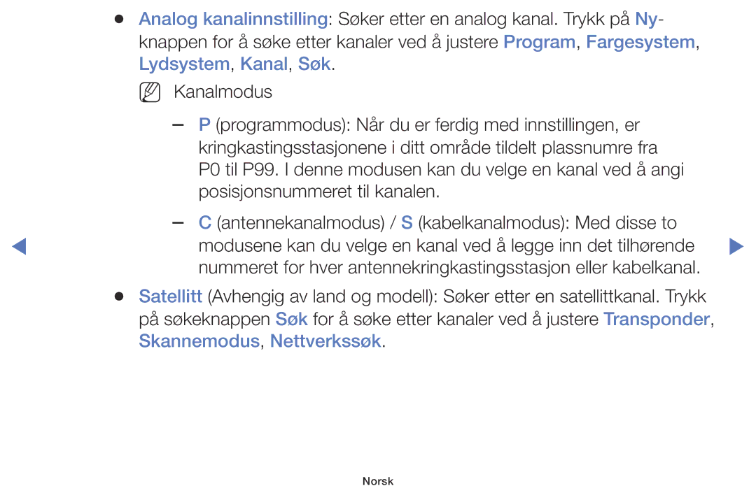 Samsung UE60J6175AUXXE, UE55J5105AKXXE, UE32J5005AKXXE, UE40J5005AKXXE, UE48J5005AKXXE manual Norsk 