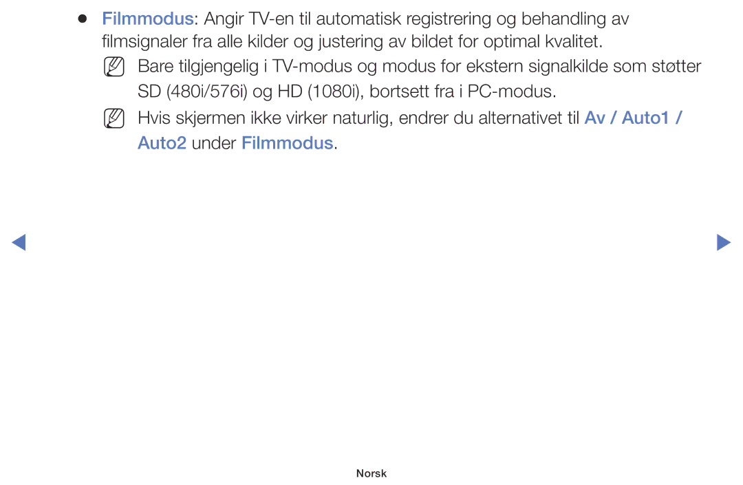 Samsung UE48J5005AKXXE, UE60J6175AUXXE, UE55J5105AKXXE, UE32J5005AKXXE, UE40J5005AKXXE manual Auto2 under Filmmodus 