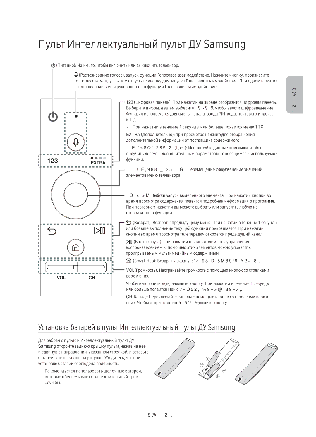 Samsung UE60KS8000UXSQ Пульт Интеллектуальный пульт ДУ Samsung, Питание Нажмите, чтобы включить или выключить телевизор 