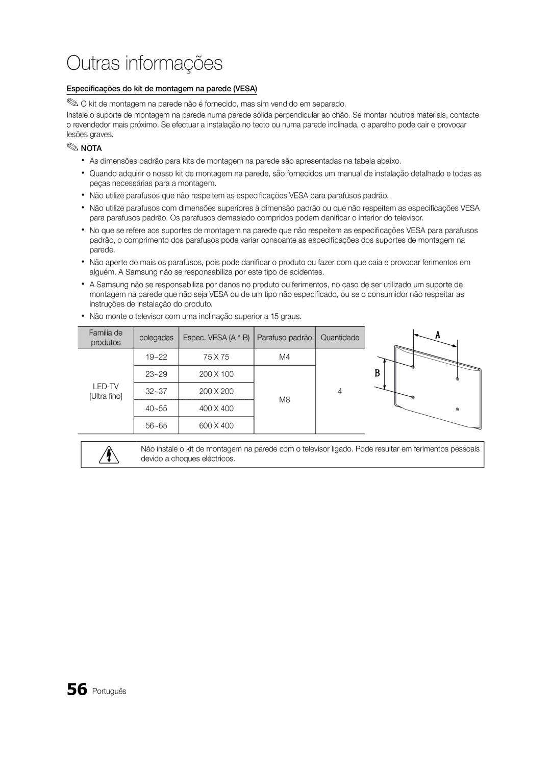 Samsung UE65C8000XWXXH, UE65C8000XWXXC manual Quantidade 