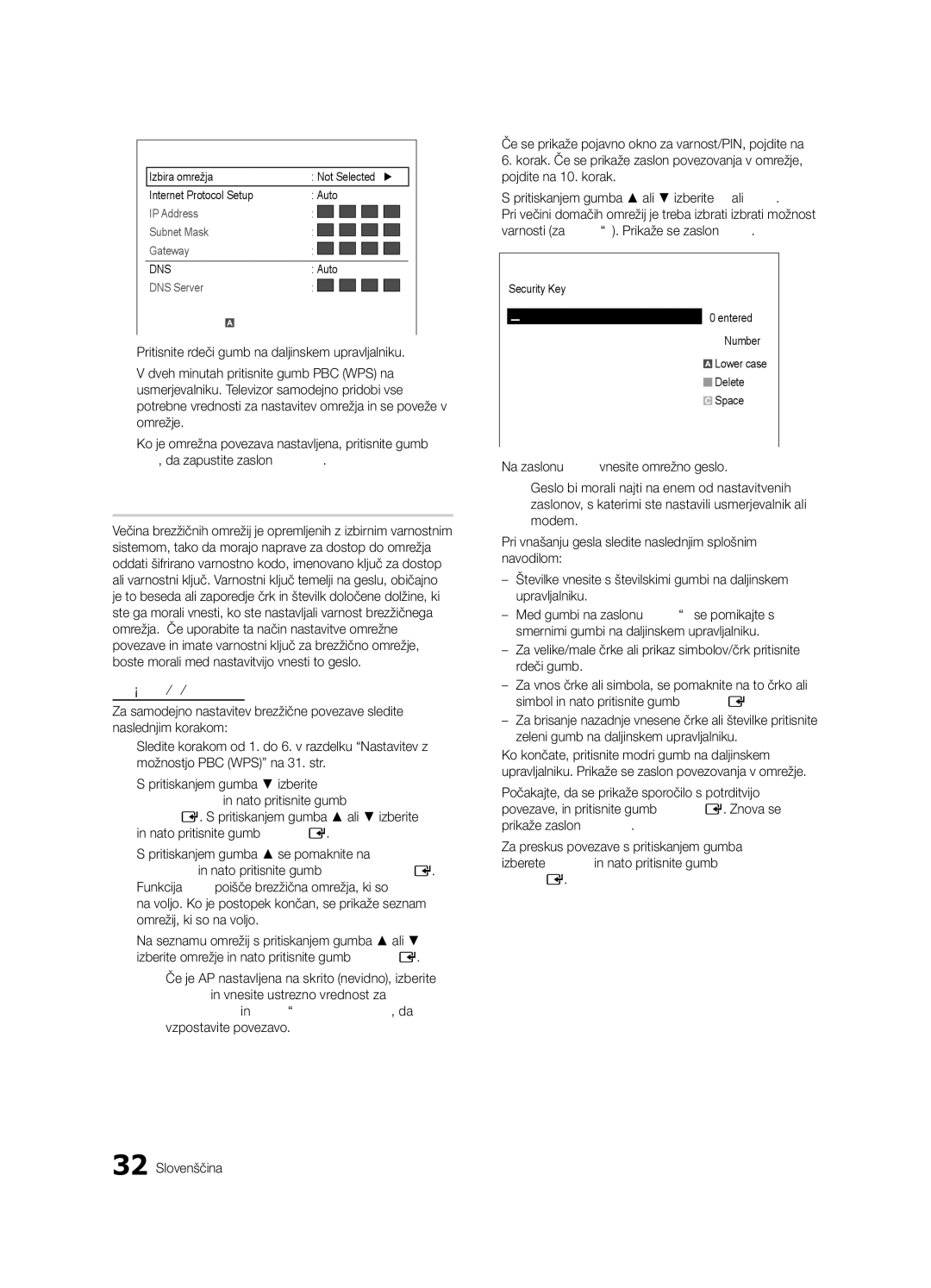 Samsung UE65C8000XWXXH, UE65C8000XWXXC manual Network Setup Auto 