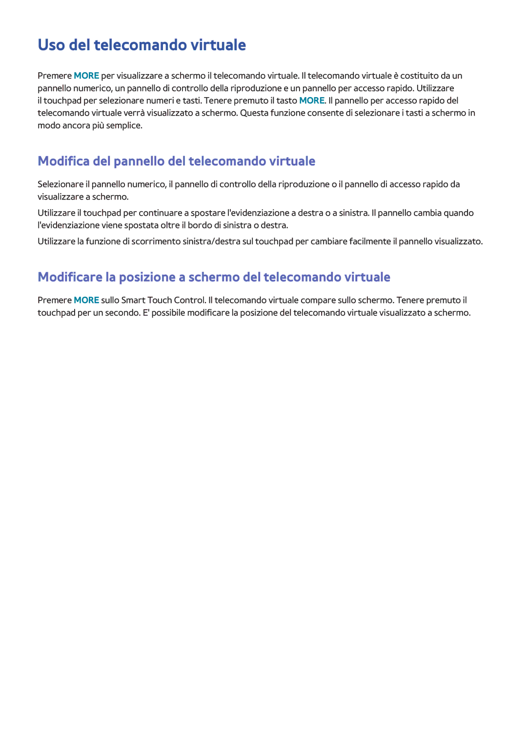 Samsung UE65F9000SLXXN, UE65F9000SLXXC manual Uso del telecomando virtuale, Modifica del pannello del telecomando virtuale 