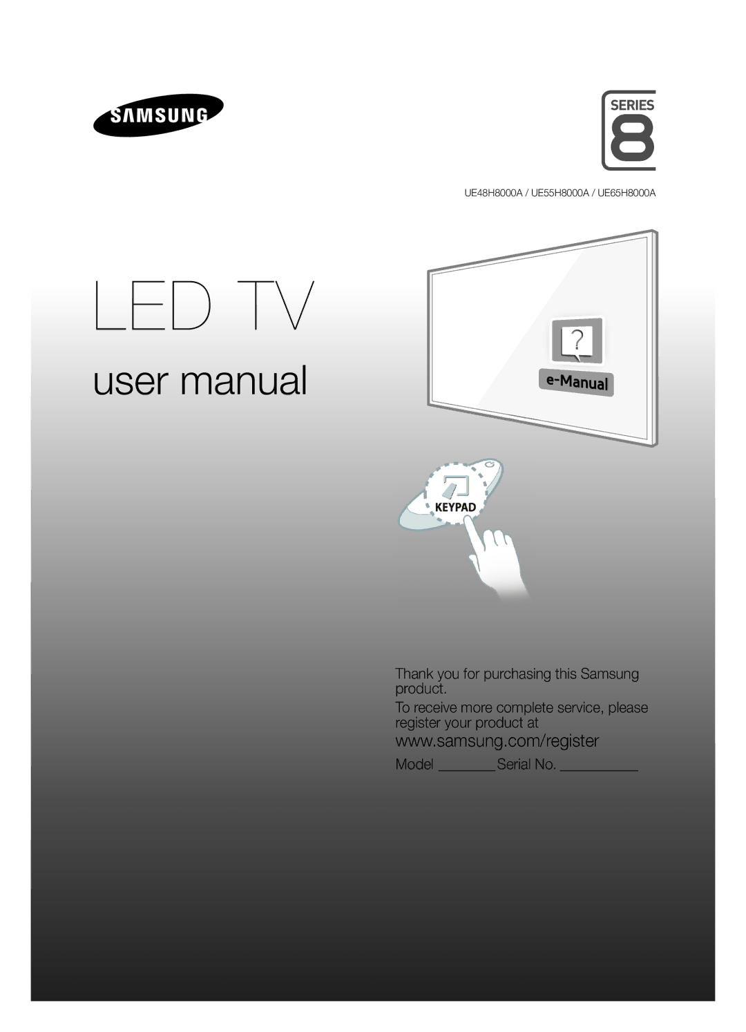 Samsung UE48H8000ATXUZ, UE65H8000ATXRU, UE55H8000ATXUZ, UE48H8000ATXMS, UE55H8000ATXMS, UE65H8000ATXMS, UE48H8000ATXRU Led Tv 